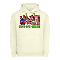 Pigment Pistachio But first cafecito y chismecito Urban Hoodie - RanaPortraitStore