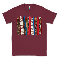 Burgundy Baseball brushstroke Classic Tee - HowdyJamesFarm