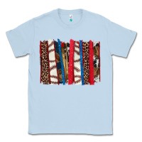 Dusty Blue Baseball brushstroke Classic Tee - HowdyJamesFarm