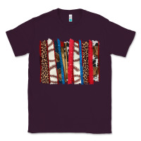 Plum Baseball brushstroke Classic Tee - HowdyJamesFarm