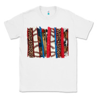 White Baseball brushstroke Classic Tee - HowdyJamesFarm