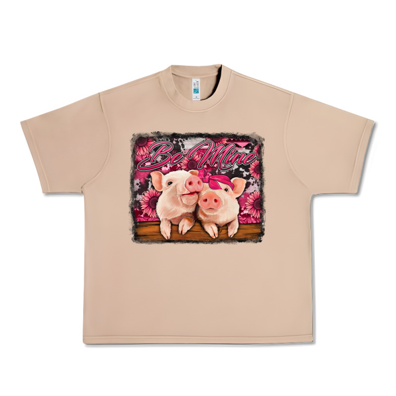 Be Mine Valentine's Day Pigs Urban Heavy Tee by Jasminsmagicworld | Teevron