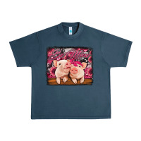Midnight Navy be mine valentine's day pigs Urban Heavy Tee - Jasminsmagicworld