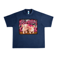 Navy be mine valentine's day pigs Urban Heavy Tee - Jasminsmagicworld