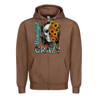 Chestnut beautiful crazy skull Zipper Hoodie - JahusDesignShop