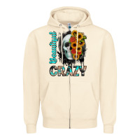 Sandshell beautiful crazy skull Zipper Hoodie - JahusDesignShop