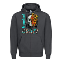 Smoke beautiful crazy skull Zipper Hoodie - JahusDesignShop