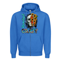 True Royal beautiful crazy skull Zipper Hoodie - JahusDesignShop