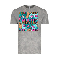 Cloud Rock nail art hands and polish with turquoise leopard and glitter seamless  Vintage Tee - BundleAndBundleShop