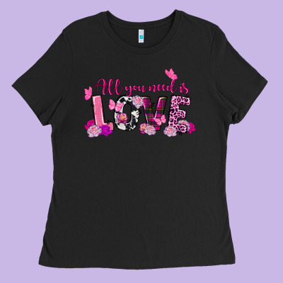 All You Need Is Love Valentine's Day Ladies Tee Designed By Fadigitalartstudio