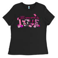 Black All you need is love Valentine's Day Ladies Tee - FaDigitalArtStudio