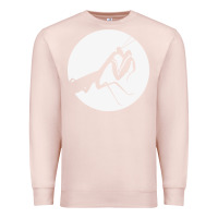 Pale Pink praying mantis Premium Sweatshirt - DesigneFamous
