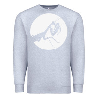 Heather Grey praying mantis Premium Sweatshirt - DesigneFamous