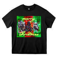 Black merry christmas gnomies Heavy Core Tee - CowGirlArtShop
