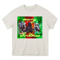 Cream merry christmas gnomies Heavy Core Tee - CowGirlArtShop