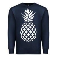 Navy pineapple sunset Premium Sweatshirt - DesigneFamous