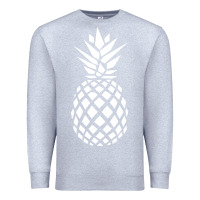 Heather Grey pineapple sunset Premium Sweatshirt - DesigneFamous