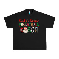 Black Santa's Favorite Volleyball Coach For Christmas Urban Heavy Tee - FaDigitalArtStudio