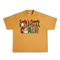 Peanut Butter Santa's Favorite Volleyball Coach For Christmas Urban Heavy Tee - FaDigitalArtStudio