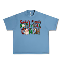 Pebble Blue Santa's Favorite Volleyball Coach For Christmas Urban Heavy Tee - FaDigitalArtStudio