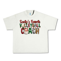 Pistachio Santa's Favorite Volleyball Coach For Christmas Urban Heavy Tee - FaDigitalArtStudio