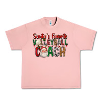 Salmon Santa's Favorite Volleyball Coach For Christmas Urban Heavy Tee - FaDigitalArtStudio