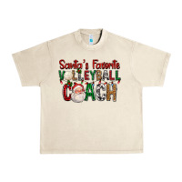 Sandshell Santa's Favorite Volleyball Coach For Christmas Urban Heavy Tee - FaDigitalArtStudio
