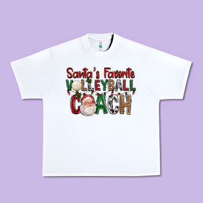 Santa's Favorite Volleyball Coach For Christmas Urban Heavy Tee Designed By Fadigitalartstudio