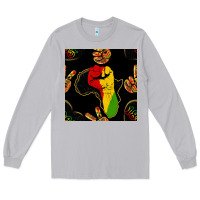 Moon Dust African Freedom Seamless Pattern Long Sleeve Tee - BundleAndBundleShop