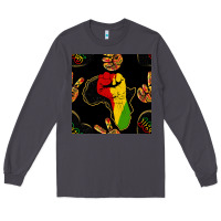 Smoke African Freedom Seamless Pattern Long Sleeve Tee - BundleAndBundleShop