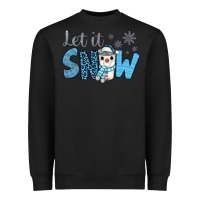 Black let it snow snowman coffee Heavyweight Sweatshirt - JahusDesignShop