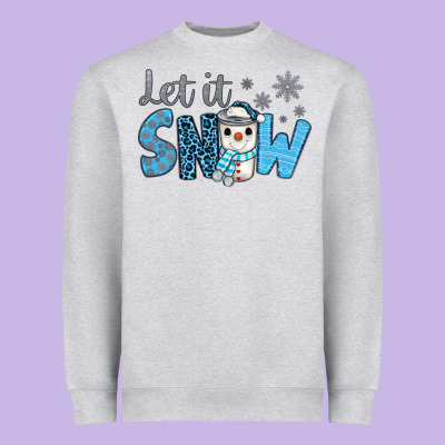 Let It Snow Snowman Coffee Heavyweight Sweatshirt Designed By Jahusdesignshop