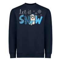 Navy let it snow snowman coffee Heavyweight Sweatshirt - JahusDesignShop