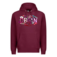 Burgundy Valentine OBGYN Premium Hoodie - CowhideDigitalArt
