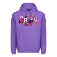 Purple Valentine OBGYN Premium Hoodie - CowhideDigitalArt