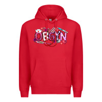 Red Valentine OBGYN Premium Hoodie - CowhideDigitalArt