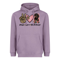 Lavender peace love dachshund Heavyweight Hoodie - JahusDesignShop