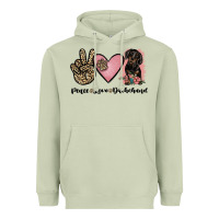Matcha peace love dachshund Heavyweight Hoodie - JahusDesignShop