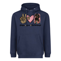 Navy peace love dachshund Heavyweight Hoodie - JahusDesignShop