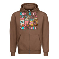Chestnut half teacher half coffee Zipper Hoodie - JahusDesignShop