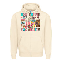 Sandshell half teacher half coffee Zipper Hoodie - JahusDesignShop