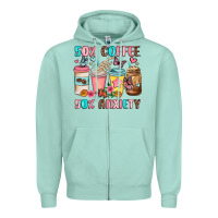 Seafoam half teacher half coffee Zipper Hoodie - JahusDesignShop