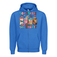 True Royal half teacher half coffee Zipper Hoodie - JahusDesignShop