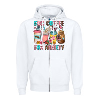 White half teacher half coffee Zipper Hoodie - JahusDesignShop
