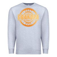 Heather Grey best grandpa Premium Sweatshirt - DesigneFamous