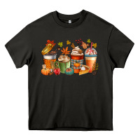 Asphalt fall coffee cups Heavy Core Tee - CowGirlArtShop
