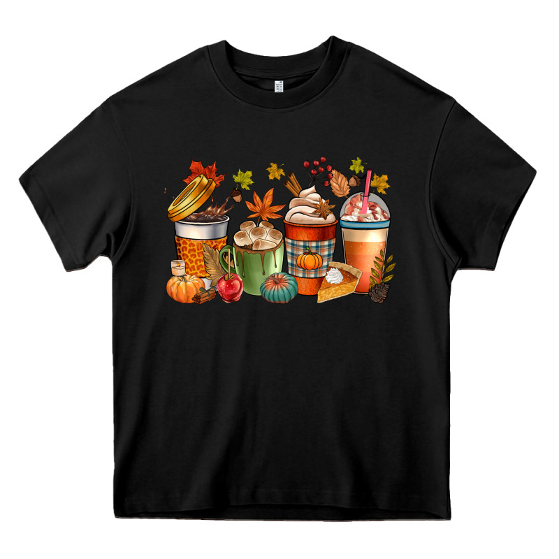 Fall Coffee Cups Heavy Core Tee by CowGirlArtShop | Teevron