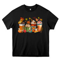 Black fall coffee cups Heavy Core Tee - CowGirlArtShop