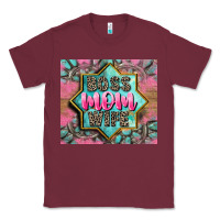Burgundy Boss mom wife Classic Tee - CowGirlArtShop