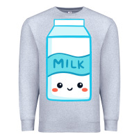 Heather Grey milk Premium Sweatshirt - DesigneFamous